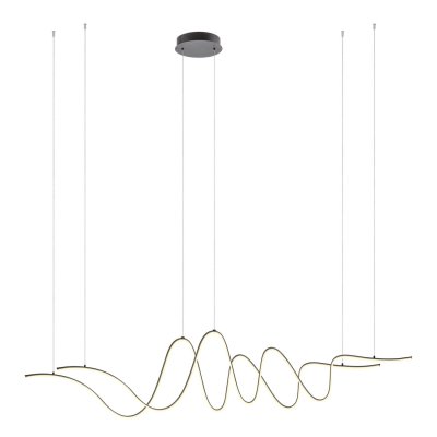 BRUGE HL 68W, STEP Závěsné svítidlo, základna hliník, povrch černá, dif plast opál, LED 68W, 4760lm, teplá 3000K, stmív. STEP, 230V, IP20, tř.2, rozměry 1710x400mm, vč závěs lanka l=1100mm, lze zkr.
