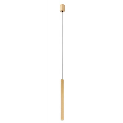 STRATU HL 8W Závěsné bodové svítidlo, základna hliník, povrch zlatá mat, LED 8W, 403lm, teplá 2700K, Ra90, 230V, IP20, rozměry d=26mm, h=750mm, vč. závěs. kabelu l=1500mm, lze zkrátit.