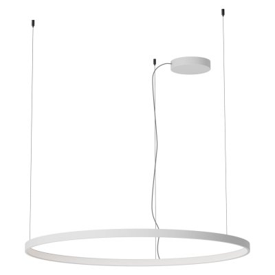 LEVERI HL R 40W TRIAC CCT Závěsné svítidlo, těleso hliník, povrch bílá, LED 40W, 2441lm-2526lm,  přepín. CCT teplá 2700K-neutr 4000K, stmív. TRIAC, Ra90, 230V, IP20, tř.1, rozměry d=500mm, vč závěs lanka l=3000mm, lze zkr.