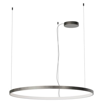 LEVERI HL R 75W DALI CCT Závěsné svítidlo, těleso hliník, povrch kouřový nikl, LED 75W, 5220lm-5411lm,  přepín. CCT teplá 2700K-neutr 4000K, stmív. DALI, Ra90, 230V, IP20, tř.1, d=1000mm, vč závěs lanka l=3000mm, lze zkr.