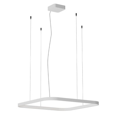 LEVERI HL SQ 58W TRIAC CCT Závěsné svítidlo, těleso hliník, povrch bílá, LED 58W, 3491lm-3685lm, přepín. CCT teplá 2700K-neutr 4000K, stmív. TRIAC, Ra90, 230V, IP20, tř.1, rozměry 750x750mm, vč závěs lanka l=2500mm, lze zkr.
