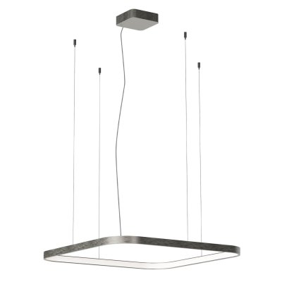 LEVERI HL SQ 40W TRIAC CCT Závěsné svítidlo, těleso hliník, povrch kouřový nikl, LED 40W, 2421lm-2507lm, přepín. CCT teplá 2700K-neutr 4000K, stmív. TRIAC, Ra90, 230V, IP20, tř.1, 500x500mm, vč závěs lanka l=2500mm, lze zkr.