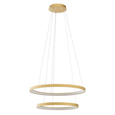 VENOSA HL 80W, STEP, CCT Závěsné svítidlo, těleso hliník, povrch zlatá, LED 80W, 4823lm-4858lm, přepín. CCT teplá 3000K-neutr 4000K, stmív. STEP, Ra90, 230V, IP20, tř.2, rozměry 380+580mm, vč. závěs lanka l=1500mm, lze zkr.