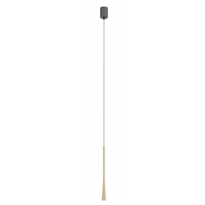 SLIM HL 6,2W Závěsné bodové svítidlo, základna hliník, povrch zlatá mat, LED 6,2W, teplá 2700K, 481lm, 230V, IP20, d=32mm, h=600mm, vč. závěs. kabelu l=1500mm, lze zkrátit.