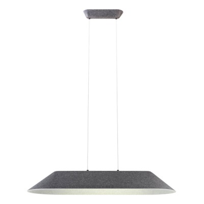 ALBADA HL O 23,5W Závěsné svítidlo, lustr, základna kov, stínítko textil vnější tm. šedá, vnitřní šedá, LED 23,5W, 1686lm, teplá 2700K, Ra90, 230V, IP20, tř.2, 1090x400mm, h=152mm, vč. lank závěsu l=2012mm, lze zkr