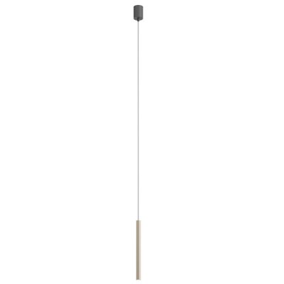 POLU HL 6,2W Závěsné bodové svítidlo, základna hliník, povrch stříbrno-kávová, LED 6,2W, teplá 2700K, 481lm, 230V, IP20, d=25mm, h=550mm, vč. závěs. kabelu l=1500mm, lze zkrátit.