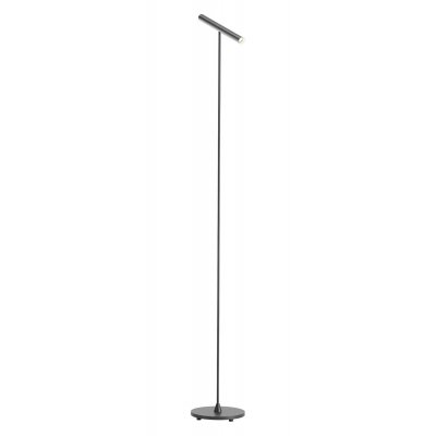 VELO FL 8,3W DIM Stojací bodová lampa, nast. směr svícení, těleso hliník, povrch černá a kouřový nikl, LED 8,3W, 389lm, teplá 3000K, stmívatelná, Ra90, 230V, IP20, tř.2, rozměry d=200mm, h=1450mm.