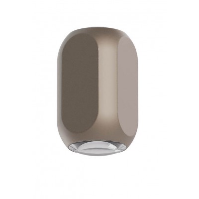 BELOS WL 7,5W TRIAC Nástěnné svítidlo, těleso hliník, povrch stříbrnokávová, LED 7,5W, 720lm, teplá 2700K, stmív. TRIAC, Ra90, 230V, IP20, rozměry 60x60mm, h=108mm, svítí nahoru/dolu