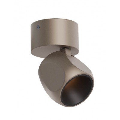 BELOS PL/WL 8W CCT TRIAC Přisazené bodové svítidlo, nast. směr svícení, hliník, stříbrnokávový, reflektor černý, LED 8W, 592lm, přepín CCT teplota teplá 2700K/3000K, stmív. TRIAC, Ra90, 230V, IP20, tř.1, d=70mm, h=107mm.