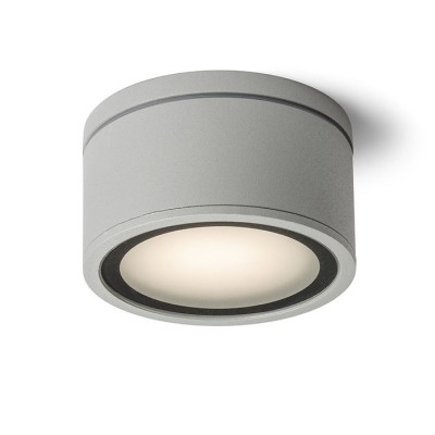 MERIDO Stropní přisazené svítidlo, těleso hliník, povrch šedostříbrná, černá antracit nebo bílá, difuzor sklo opál mat, pro LED 11W, GX53, 230V, zvýšené krytí IP44, tř.1, rozměry d=108mm, h=60mm