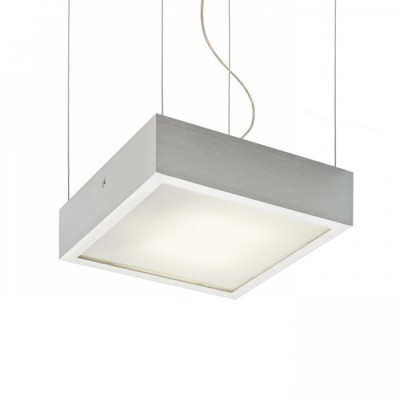 STRUCTURAL Závěsné svítidlo, čtvercové, těleso hliník, povrch bílá/broušený, difuzor plast opál, LED 12W/900lm, 36W/2600lm, 48W/3600lm, teplá 3000K, Ra80, 230V, IP20, rozměry dle typu.