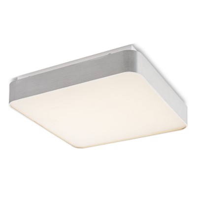 MENSA SQ 36W Stropní, přisazené svítidlo, základna hliníkový profil, povrch česaný hliník, difuzor plast opál, LED 36W, teplá 3000K, 2300lm/cca 120W žár., 230V, IP20, tř.1, 395x395x90mm