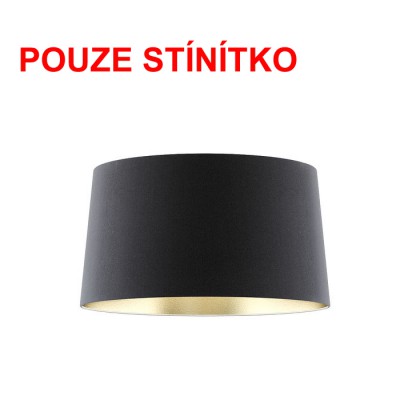 ASPRO 55/30 Stínítko, materiál textil povrch vnější černá/vnitřní zlatá fólie, pro žárovku max 23W, d=550mm, h=300mm