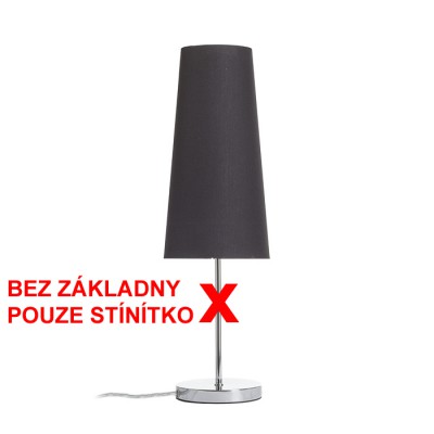 CONNY Stínítko, materiál textil (polycotton), povrch vnější černá, vnitřní měděná fólie, pro žárovku max 23W, d=150mm, h=300mm