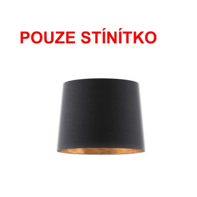 ASPRO 40/30 Stínítko, materiál textil povrch vnější černá/vnitřní měděná fólie, pro žárovku max 23W, d=400mm, h=300mm