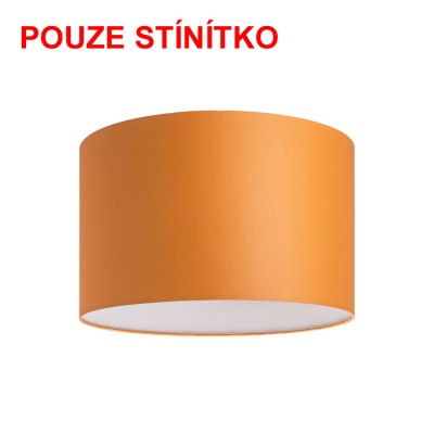 RON 55/30 Stínítko, materiál textil povrch vnější oranžová/ vnitřní bílá, pro žárovku max 23W, d=550mm, h=300mm