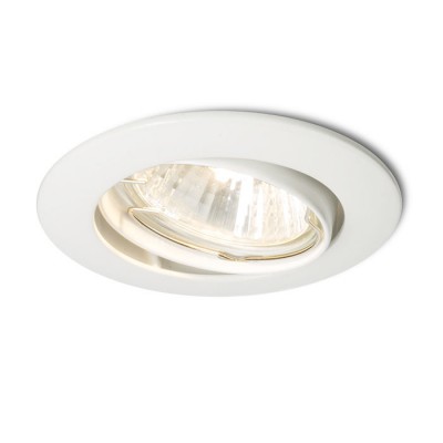 TOPIC R Stropní, podhledové, bodové, svítidlo, výklopné +-30°, těleso hliník, povrch bílá mat, pro žárovku 1x50W, GU10 ES50, 230V, IP20, tř.1, d=82mm