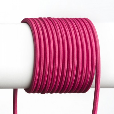 FIT Třižílový kabel s textilním úpletem, barva fuchsiová, 3x0,75mm, rozměry d=6,6mm, lze dodat v celku max l=25m, cena/1m