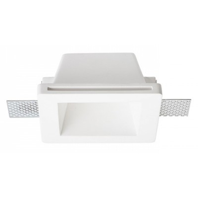 DAG Stropní, podhledové bodové svítidlo čtvercové, těleso sádra bílá, pro žárovku 1x35W, GU10, 230V, IP20, tř.2. rozměry 120x120x56mm