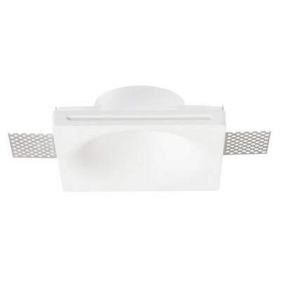 DINGO Stropní, podhledové bodové svítidlo, těleso sádra bílá, pro žárovku 1x35W, GU10, 230V, IP20, tř.2. rozměry 118x118x43mm