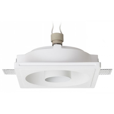 DINGO Stropní, podhledové bodové svítidlo, nastavitelný směr svícení, těleso sádra bílá, pro žárovku 1x35W, GU5,3, 12V, IP20, tř.2. rozměry 170x170x55mm