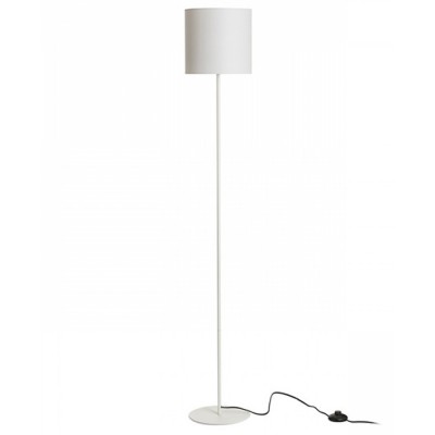 ETESIAN Stojací lampa, těleso kov, povrch lak bílá/šedá/černá, stínítko textil, pro žárovku 1x28W, E27, 230V, IP20, tř.2. rozměry d=230mm h=1455mm, vč. vypínače na kabelu