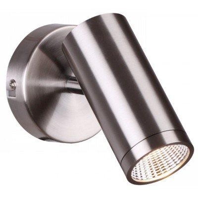 BOGARD-LED Stropní bodové svítidlo, nastavitelný směr svícení, základna kov, těleso kov, povrch nikl mat, nebo černá mat, LED 1x5W, teplá 3000K, 496lm, vyzař. úhel 40°, Ra80, 230V, IP20, tř.2. rozměry d=86mm h=157mm