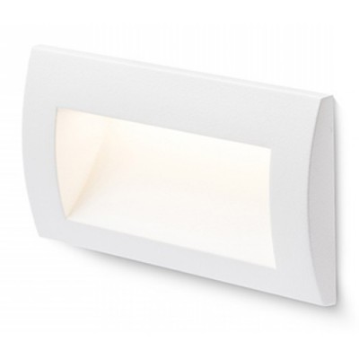 GORDIQ Vestavné venkovní svítidlo do stěny, základna kov, povrch lak bílá mat, difuzor plast mat, LED 1x3W, teplá 3000K, 90lm, Ra80, 230V, IP65, tř.1. rozměry 140x70x71mm, svítí dolů