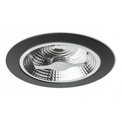 KELLY-LED Stropní, podhledové bodové svítidlo, těleso kov, povrch lak černá mat, LED 1x15W, teplá 3000K, 750lm, Ra80, stmív TRIAC, 230V, IP20, tř.1. rozměry d=130mm h=3mm