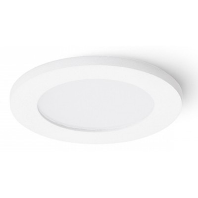 LEROY R Stropní, podhledové svítidlo kruhové, těleso plast bílá lesk, difuzor plast opál, pro žárovku 1x35W, GU5,3, 12V, do koupelny IP44/IP20, tř.2. rozměry d=60mm h=6mm