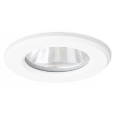 NAVY-LED Stropní, podhledové bodové svítidlo, těleso kov, povrch lak bílá, krycí sklo čiré, LED 1x15W, teplá 3000K, 1100lm, Ra80, 230V, do koupelny IP65, tř.1. rozměry d=142mm h=97mm