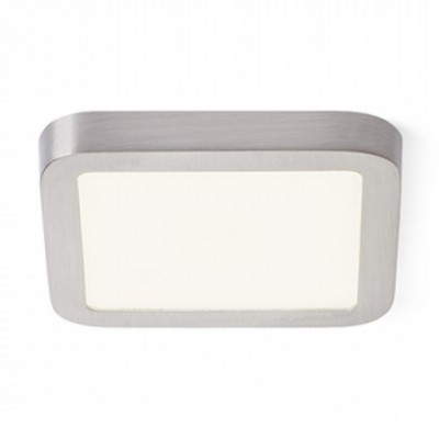 HUE SQ9 LED Stropní, podhledové svítidlo čtvercové, základna kov, rámeček nikl mat, difuzor plast opál, LED 1x6W, teplá 3000K, 540lm, Ra80, 230V, IP20, tř.2. rozměry 90x90x9mm