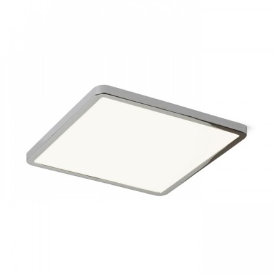 HUE SQ22 LED Stropní vestavné svítidlo čtvercové, základna kov, rámeček chrom černá, difuzor plast opál, LED 1x22W, teplá 3000K, 2160lm, Ra80, 230V, IP20, tř.2. rozměry 225x225x9mm