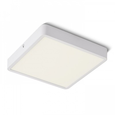 HUE SQ22 LED Stropní přisazené svítidlo čtvercové, základna kov, rámeček bílá, difuzor plast opál, LED 1x22W, teplá 3000K, 2160lm, Ra80, 230V, IP20, tř.2. rozměry 228x228x34mm