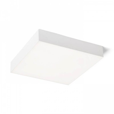 LARISA SQ Stropní, přisazené, čtvercové svítidlo, těleso kov, povrch bílá, difuzor plast opál, LED 30W, 2400lm, teplá 3000K, 230V, Ra80, IP20, tř.2, rozměry 300x300x55mm