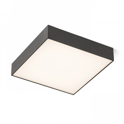 LARISA SQ 30 Stropní, přisazené svítidlo, těleso kov, povrch černá, difuzor plast opál, LED 30W, 2400lm, přepínač CCT teplá 3000K/neutrální 4000K/denní 6000K, Ra80, stmívat TRIAC, 230V, IP20, rozměry 300x300x58mm
