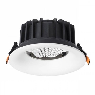 LOOKER Vestavné, stropní, bodové svítidlo, těleso hliník, povrch bílá, LED 30W, 2400lm, teplá 3000K, 230V, IP20, tř.1, rozměry d=170mm, h=81mm