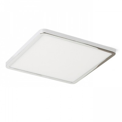 HUE SQ22 LED dimm Stropní vestavné svítidlo čtvercové, základna kov, rámeček chrom lesk, difuzor plast opál, LED 1x22W, teplá 3000K, 2160lm, Ra80, 230V, stmív TRIAC, IP20, tř.2. rozměry 225x225x9mm