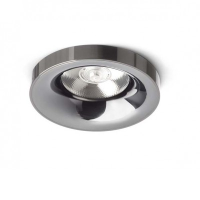 SHARM PLUS Stropní, podhledové komínkové svítidlo, těleso kov, povrch černý chrom, LED 10W, teplá 3000K, 900lm, Ra80, 230V, IP20, rozměry d=930mm, h=800mm.