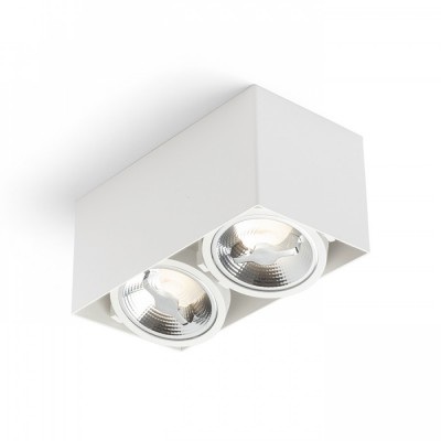 JAMES II Stropní, přisazené svítidlo, výklopné +-35°, těleso kov, povrch bílá, LED 2x15W, 1600lm, teplá 3000K, stmív, 230V, IP20, tř.1, rozměry 145x285x130mm