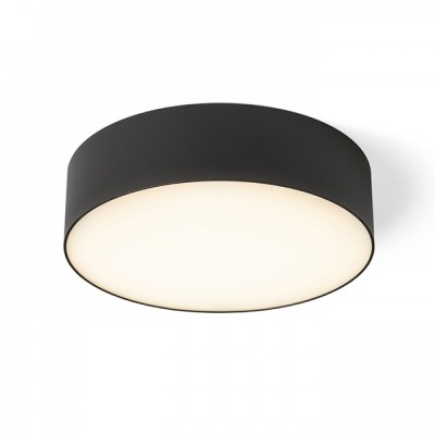 LARISA R 22 Stropní, přisazené svítidlo, těleso kov, povrch černá, difuzor plast opál, LED 20W, 1600lm, teplá 3000K, Ra80, 230V, IP20, rozměry d=220mm, h=58mm