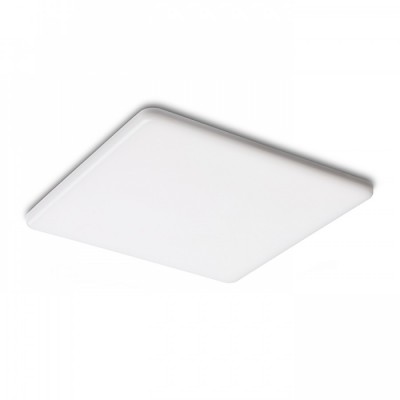 BELI Podhledové svítidlo, těleso plast, povrch bílá, difuzor plast akryl opál, LED 27W/2299lm, teplá 3000K,  230V, do koupely IP65, tř.1, rozměry 215x215x20mm