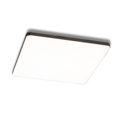 BJORK Stropní, podhledové svítidlo, čtvercové, rámeček černá, LED 18W, 1800lm, teplá 3000K, Ra80, 230V, IP20, rozměry 90x90mm, h=10mm.
