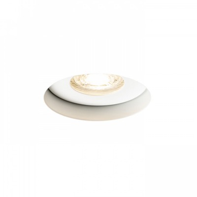 BRAN Stropní podhledové bezrámečkové svítidlo, těleso kov, povrch bílá, pro žárovku 1x15W, GU10, 230V, IP65, rozměry d=75mm, h=140mm