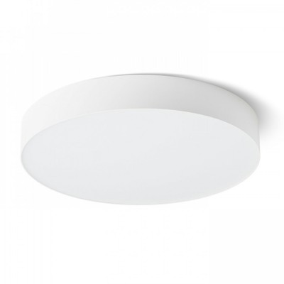 LARISA R 40 Stropní, přisazené svítidlo, těleso kov, bílá, difuzor plast opál, LED 50W, 3750lm, přepín CCT teplá 3000K/neutrální 4000K/denní 6000K, Ra80, stmívatelné TRIAC, 230V, IP20, rozměry d=400mm, h=58mm