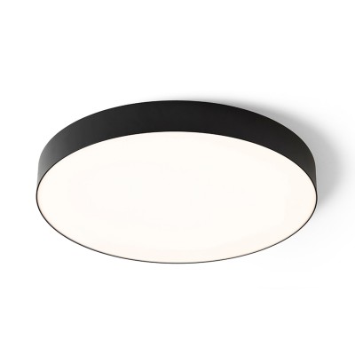 LARISA R 60 Stropní, přisazené svítidlo, těleso kov, černá, difuzor plast opál, LED 100W, 7500lm, přepín CCT teplá 3000K/neutrální 4000K/denní 6000K, Ra80, stmívatelné TRIAC, 230V, IP20, rozměry d=600mm, h=68mm