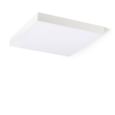 LARISA SQ 60 Stropní, přisazené svítidlo, kov, bílá, difuzor plast opál, LED 100W, 7500lm, přepínač CCT teplá 3000K/neutrální 4000K/denní 6000K, Ra80, stmív TRIAC, 230V, IP20, rozměry 600x600x68mm