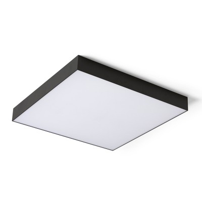 LARISA SQ Stropní, přisazené, čtvercové svítidlo, těleso kov, povrch bílá/černá, difuzor plast opál, LED 15W, 30W, 100W, teplá 3000K, nebo přepínač CCT teplá 3000K/neutrální 4000K/denní 6000K, Ra80, dle typu stmív TRIAC, 230V, Ra80, IP20