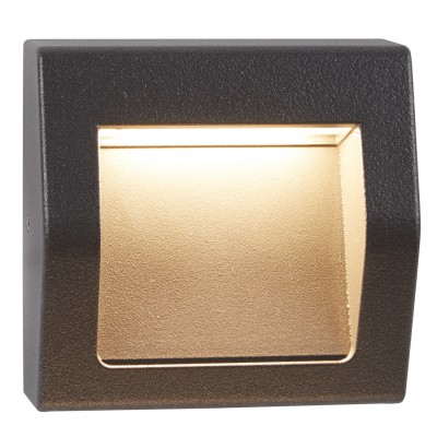 GUVADRIA LED 1X4W IP54 Nástěnné venkovní svítidlo, těleso hliník, povrch šedá mat, difuzor sklo mat, LED 1x4W, neutrál 4000K, 100lm, 230V, IP54, tř.1. rozměry 50x90x90mm, svítí dolů