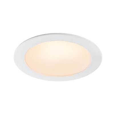 CRISTOBAL Stropní, podhledové svítidlo, těleso hliník, bílá, difuzor plast opál, LED 9W, 850lm, přepínatelná teplota CCT teplá 3000K, neutrální 4000K, denní 5700K, stmívatelné Triac, 230V, IP20, rozměry d=110mm